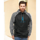 j. america 8612 colorblock cosmic fleece hooded pullover sweatshirt