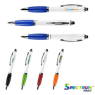 antibacterial curvaceous two-tone ballpoint stylus pen