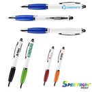 antibacterial curvaceous two-tone ballpoint stylus pen